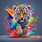 Tiger Diamond Painting Kits for Adults, 5D Tiger Full Drill Diamond Art, DIY Colourful Animal Diamond Art Kit Gem Art for Home Wall Decor 12 X12 inch Tiger